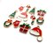 Christmas Charm Mix, 12 pieces, Holiday Themed Metal & Enamel Charms, 6 Pairs, Adorabilities